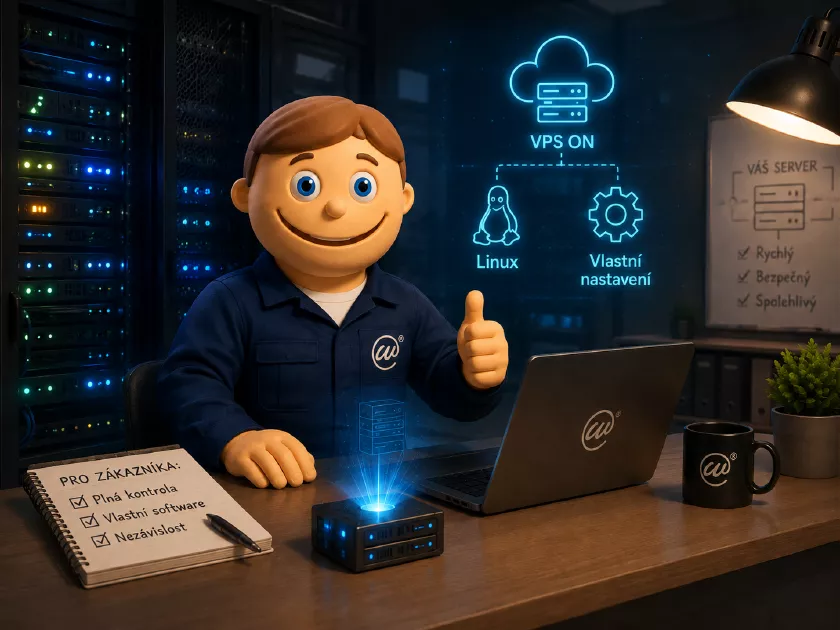 Správa virtuálního serveru VPS ON od VEDOS